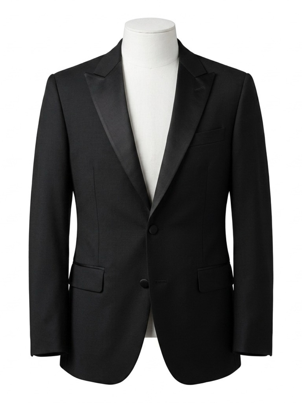 Black Satin-Lapel Women's Blazer